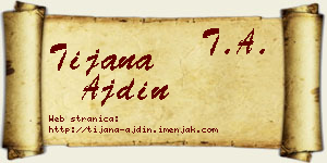 Tijana Ajdin vizit kartica